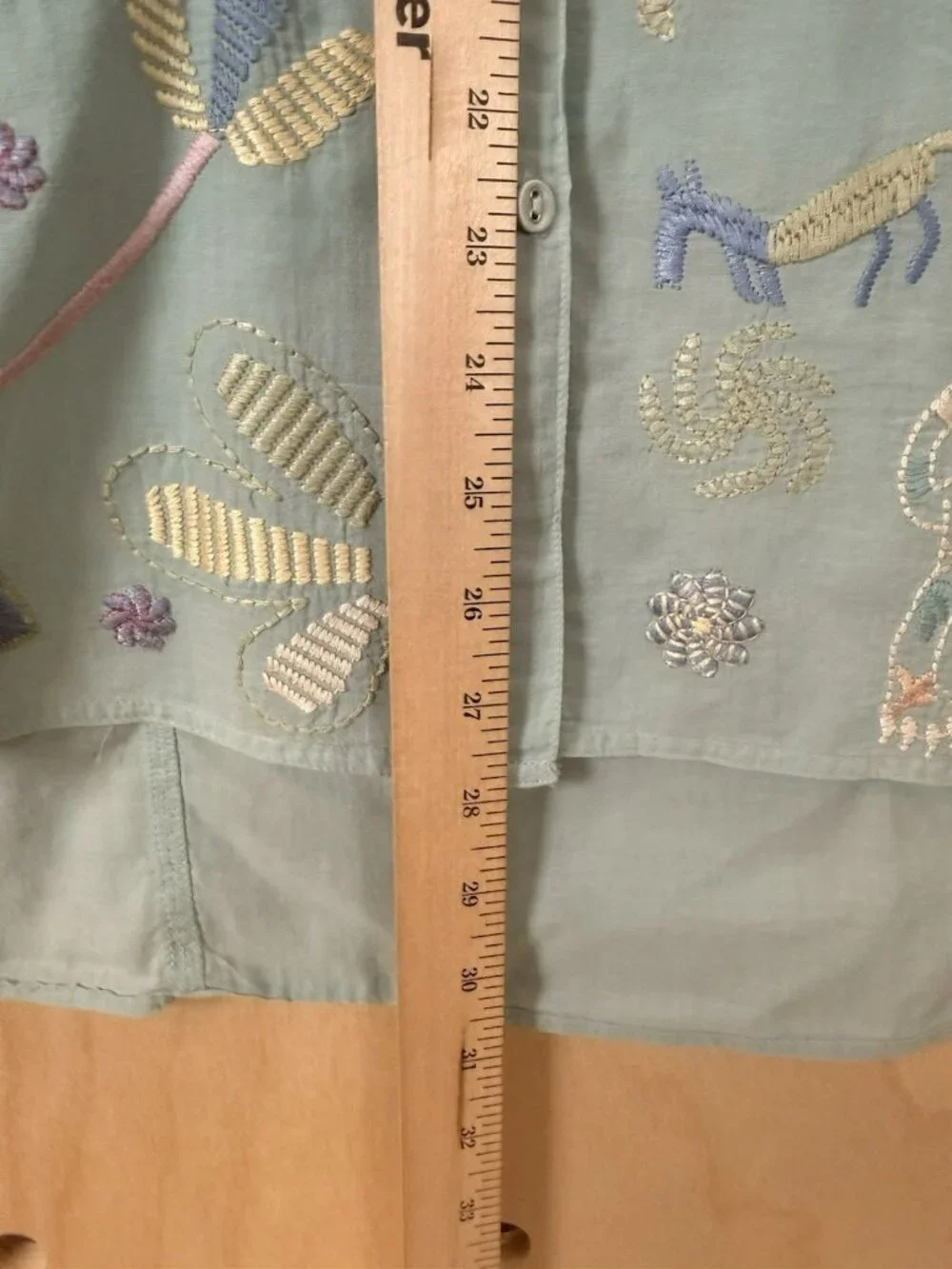 $205 Johnny Was Biya Cosimia Boho Chic Floral Jungle Button Down Mint Top XL - Picture 14 of 15